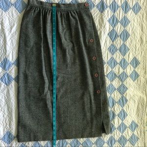 Vintage Wool Button Down Skirt